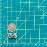 Small Mixed Mixed Carico Lake Turquoise, Set of 2 Dimensions