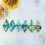 Small Mixed Triangle Mixed Turquoise, Set of 12 Background