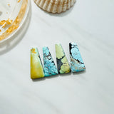 Large Mixed Trapezoid Mixed Turquoise, Set of 4 Background