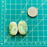 Medium Mint Green Oval Broken Arrow Variscite, Set of 2 Dimensions