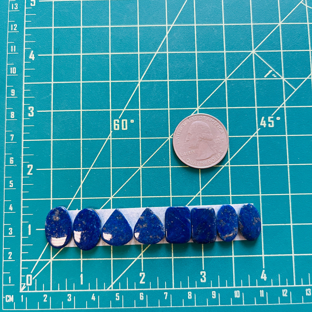 Small Deep Blue Mixed Lapis Lazuli, Set of 8 - Turquoise Moose