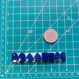 Small Deep Blue Mixed Lapis Lazuli, Set of 8 Dimensions