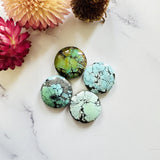 Medium Mixed Round Mixed Turquoise, Set of 4 Background
