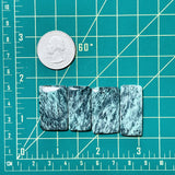 Large Deep Blue Bar Crescent Lake Variscite, Set of 4 Dimensions