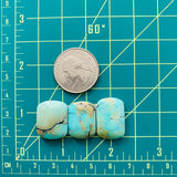 Medium Sky Blue Barrel Treasure Mountain Turquoise, Set of 3 Dimensions