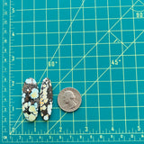 Large Royal Orange Surfboard Mixed Turquoise, Set of 2 Dimensions