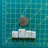 Medium Faint Blue Bar Sand Hill Turquoise, Set of 4 Dimensions