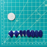Medium Deep Blue Mixed Lapis Lazuli, Set of 8 Dimensions