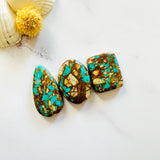 Large Sky Blue Freeform Royston Turquoise, Set of 3 Background