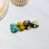 Medium Mixed Barrel Mixed Turquoise, Set of 4 Background