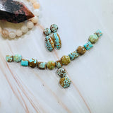 Small Faint Blue Mixed Number 8 Turquoise, Set of 19 Background