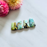 Medium Mixed Freeform Mixed Turquoise, Set of 4 Background