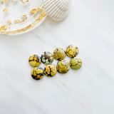 Medium Royal Orange Round Treasure Mountain Turquoise, Set of 8 Background