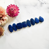 Small Deep Blue Mixed Lapis Lazuli, Set of 8 Background