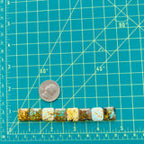 Medium Mixed Square Mixed Turquoise, Set of 8 Dimensions