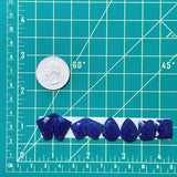 Small Deep Blue Mixed Lapis Lazuli, Set of 8 Dimensions