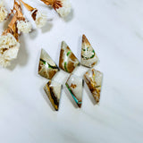 Medium Deep Green Shield Royston Turquoise, Set of 6 Background