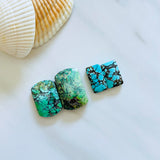 Medium Mixed Mixed Mixed Turquoise, Set of 4 Background