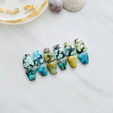 Medium Mixed Freeform Mixed Turquoise, Set of 12 Background