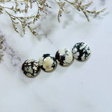 Medium Earth Brown Round Purple Lavender Variscite, Set of 4 Background