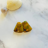 Large Earth Brown Petal Treasure Mountain Turquoise, Set of 2 Background