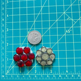 Small Mixed Round Rosarita, Set of 15 Dimensions