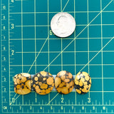 Medium Royal Orange Mixed Treasure Mountain Turquoise, Set of 4 Dimensions