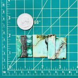 Large Sea Green Mixed Crescent Lake Variscite, Set of 4 Dimensions