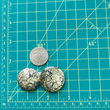 Large Royal Orange Round Purple Lavender Variscite, Set of 2 Dimensions