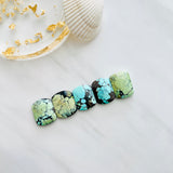 Medium Mixed Barrel Wild Horse Turquoise, Set of 5 Background