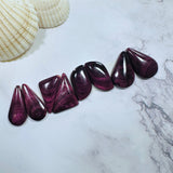 Medium Purple Mixed Spiny Oyster, Set of 8 Background