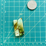 Large Sea Green Mixed Crescent Lake Variscite, Set of 2 Dimensions