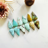 Medium Mixed Teardrop Mixed Turquoise, Set of 12 Background
