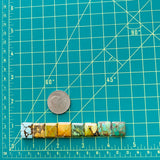 Medium Mixed Square Mixed Turquoise, Set of 8 Dimensions