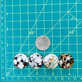 Large Earth Brown Round Purple Lavender Variscite, Set of 4 Dimensions