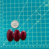 Large Red Oval Rosarita Turquoise, Set of 3 Dimensions