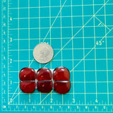 Medium Red Half Moon Rosarita, Set of 6 Dimensions