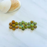 Small Royal Orange Round Treasure Mountain Turquoise, Set of 21 Background