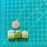 Large Lime Green Barrel Mixed Turquoise, Set of 3 Dimensions