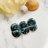 Medium Ocean Blue Half Moon Blue Moon Turquoise, Set of 6 Background