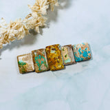 Large Mixed Bar Royston Turquoise, Set of 5 Background