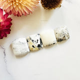 Small White Barrel White Buffalo Dolomite, Set of 4 Background