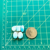 Small Sky Blue Freeform Sleeping Beauty Turquoise, Set of 5 Dimensions