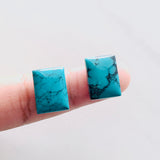 10x14mm Rectangle Yungai Turquoise Cabochons, Set of 1