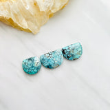 Large Faint Blue Half Moon Wild Horse Turquoise, Set of 3 Background