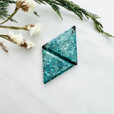 Large Ocean Blue Triangle Yungai Turquoise, Set of 2 Background