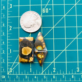 Medium Earth Brown Mixed Treasure Mountain Turquoise, Set of 3 Dimensions
