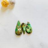 Large Sea Green Teardrop Crescent Lake Variscite, Set of 3 Background