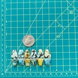 Medium Mixed Freeform Mixed Turquoise, Set of 12 Dimensions