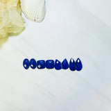 Medium Deep Blue Mixed Lapis Lazuli, Set of 8 Background